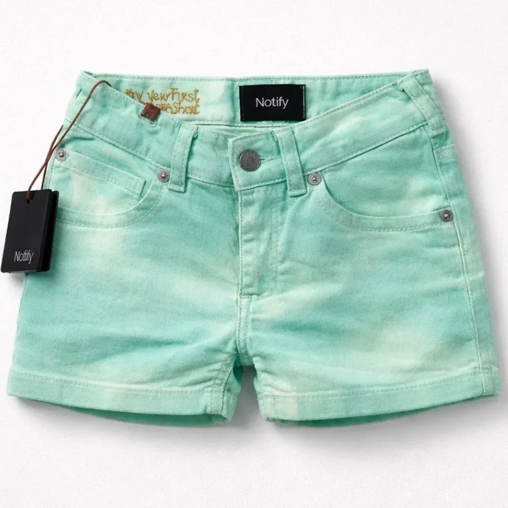 Notify Acid Green Hellabora Short denim size 4 NWT